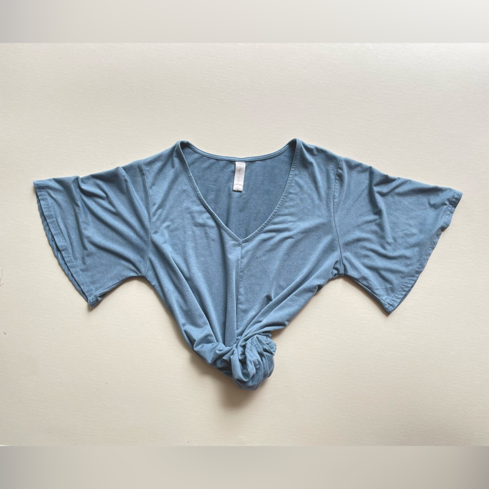 ALTAR’D STATE | Suede French Blue Wide Sleeve Top